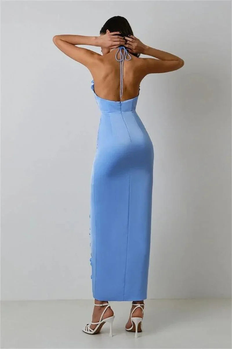 3D Flower Formal Evening Dress - Venus Trendy Fashion Online