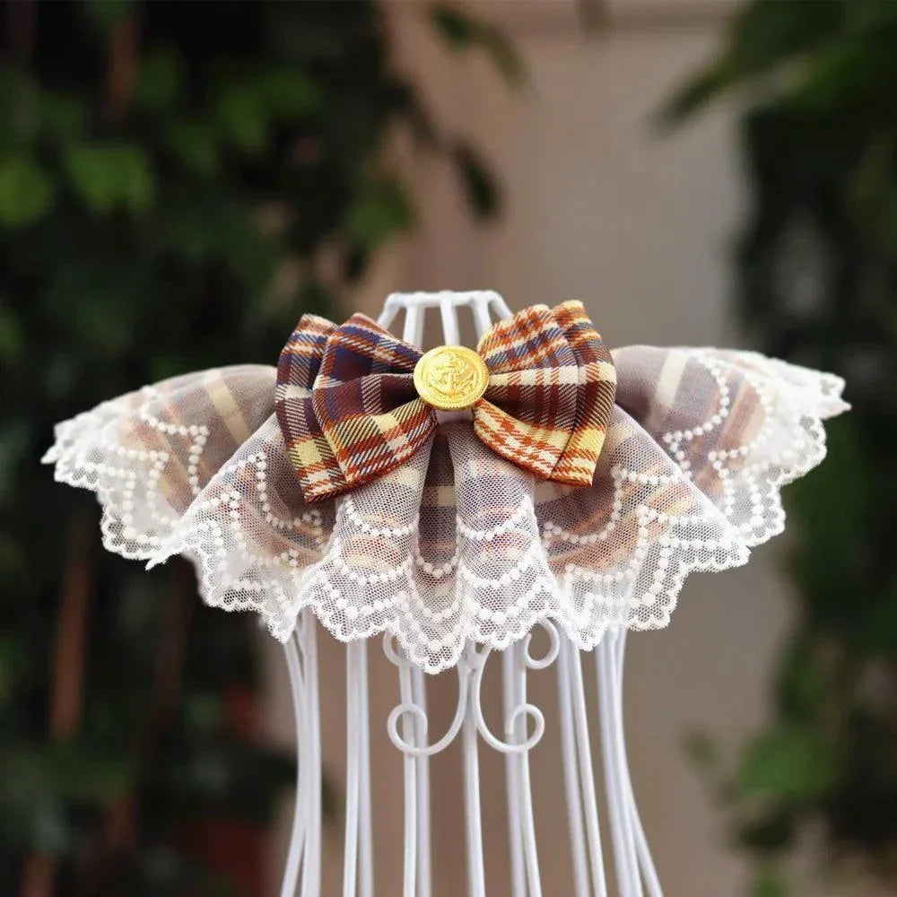 Pet Organza Cotton Gauze Necklace Accessories