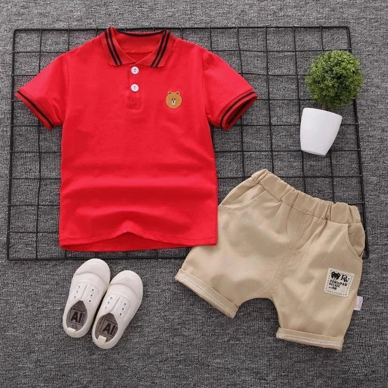 Cute Kids Sports T-shirt Suit 2pcs - Venus Trendy Fashion Online