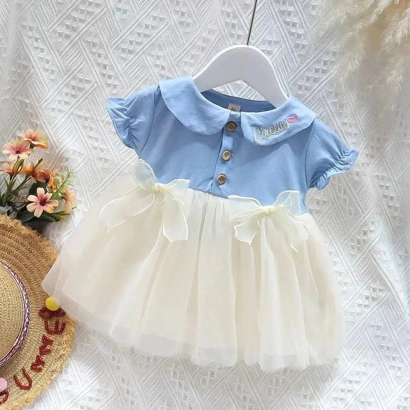 Baby Girl Summer Short Sleeve Princess Party Dresses