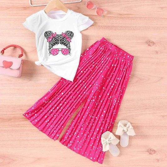 Summer Fashion Girl's Shirt and Pants Two Piece Set - Venus Trendy Fashion Online