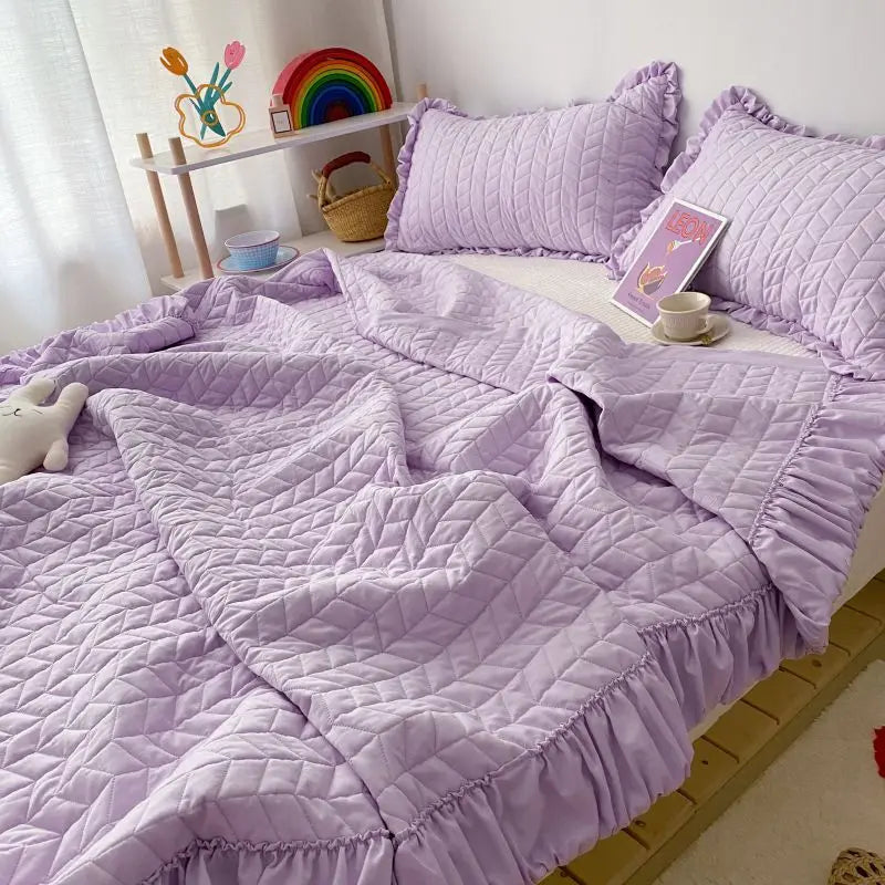 Summer Quilt Blanket Lightweight Cooling Bedding Set