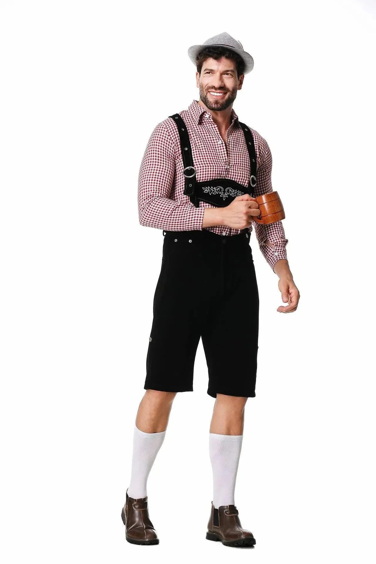 Three-Piece Set Oktoberfest Lederhosen Costume for Men - Venus Trendy Fashion Online