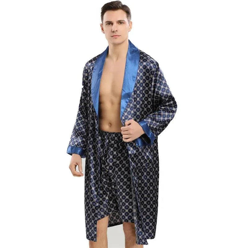 Men's Comfort Bathrobe Shorts Suit