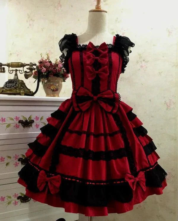Women Alice Lolita Angel Pink Cotton Princess Dress - Venus Trendy Fashion Online