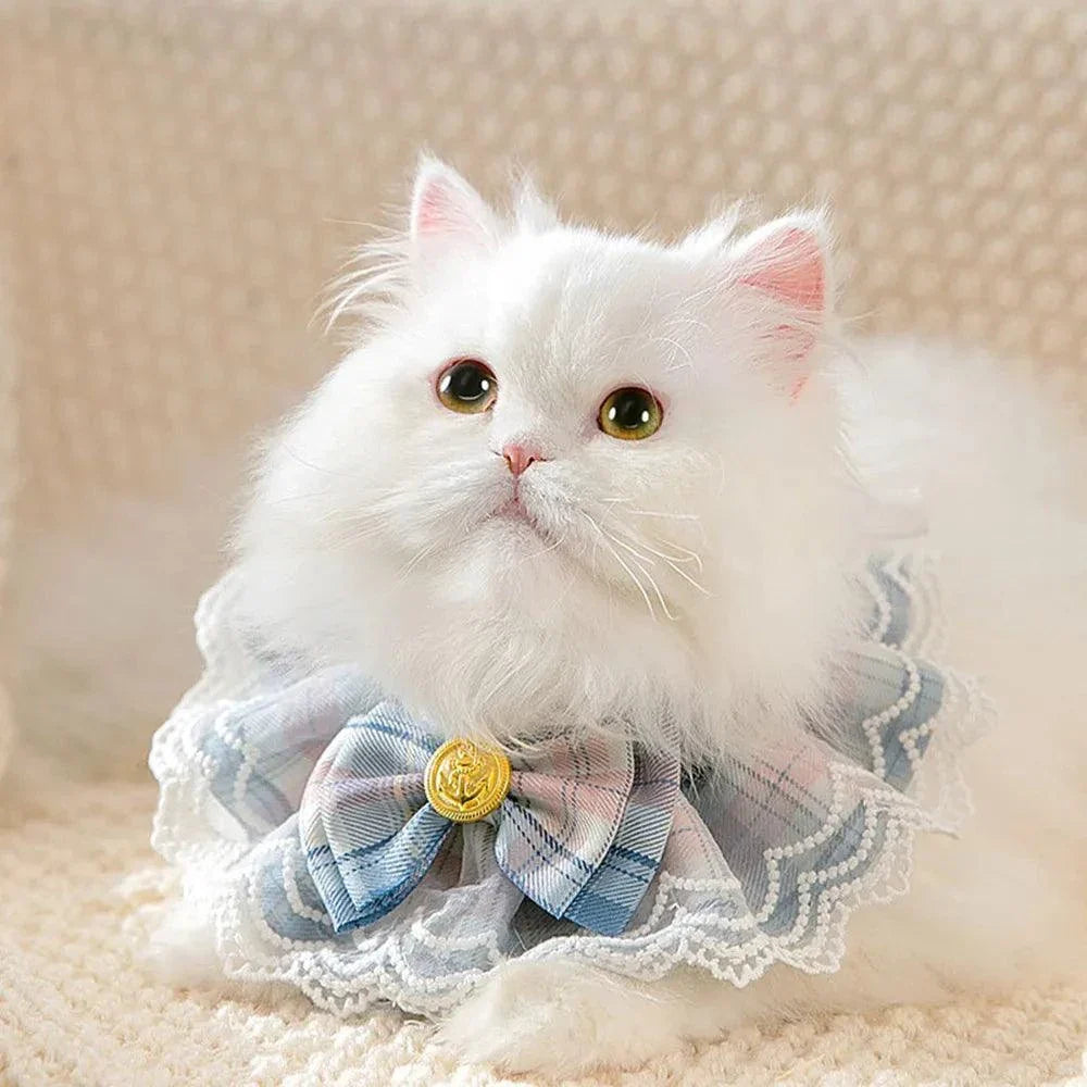 Pet Organza Cotton Gauze Necklace Accessories