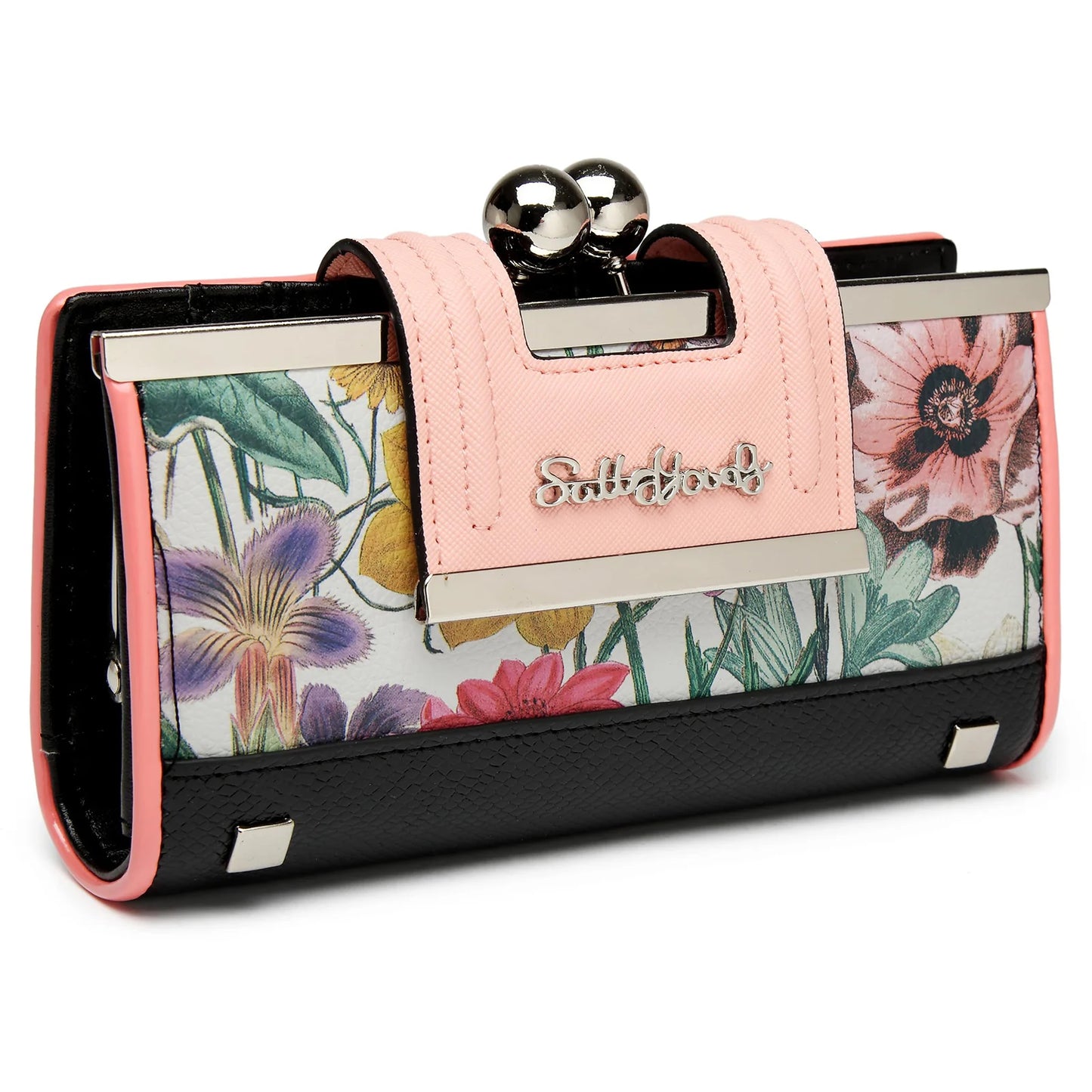 Women Long Purse 10-card slots and clips Zero Wallet