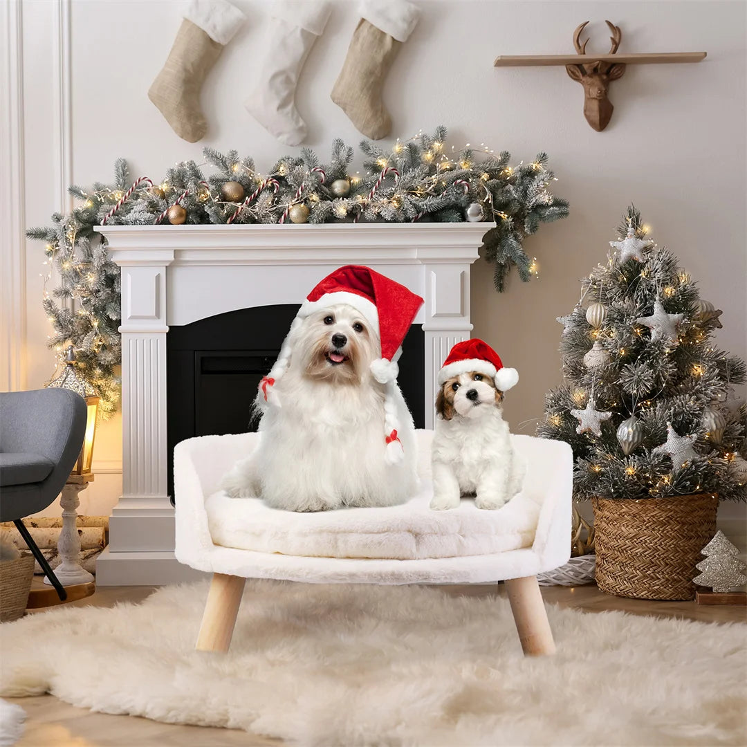 Luxury Soft Warm Plush Fabric Pet Chair Bed