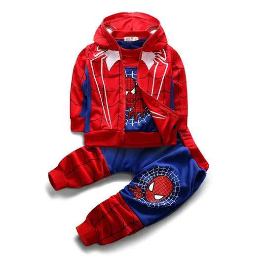 Cartoon Superhero Autumn Baby Boys 3 Pcs Sets