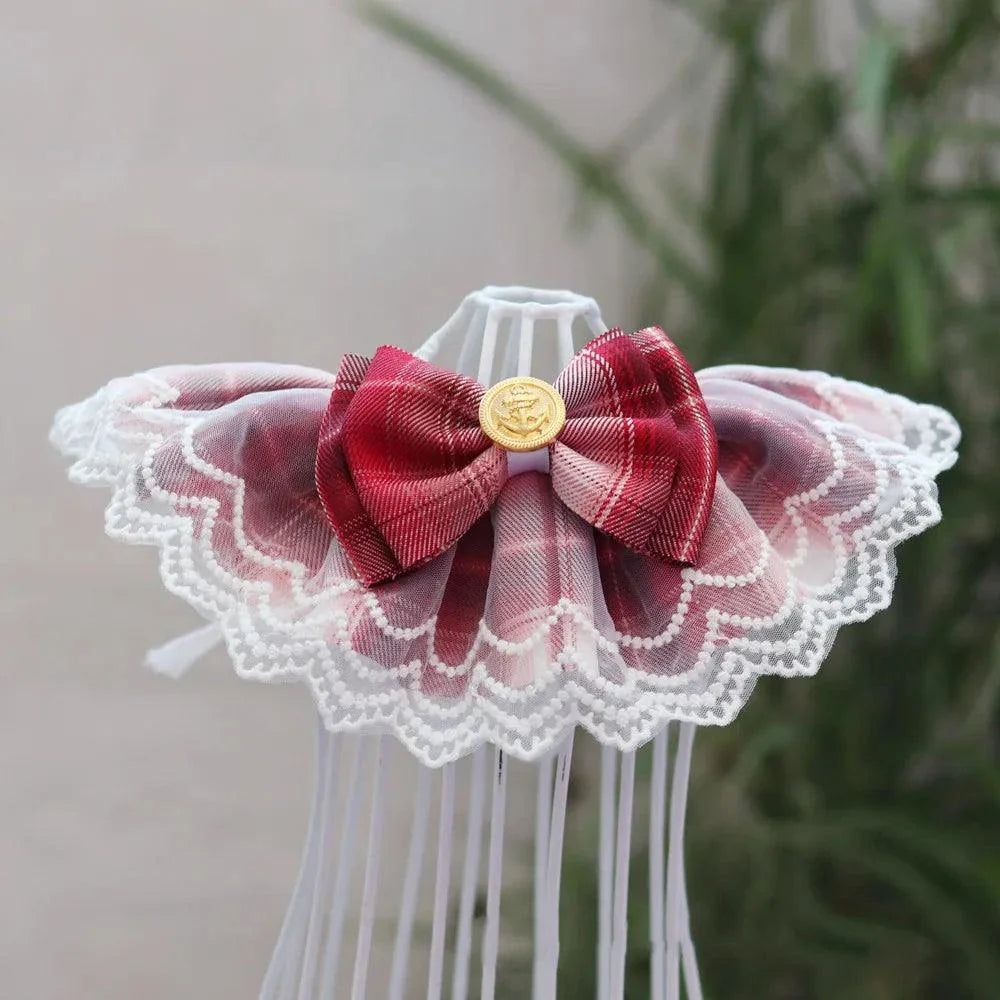 Pet Organza Cotton Gauze Necklace Accessories
