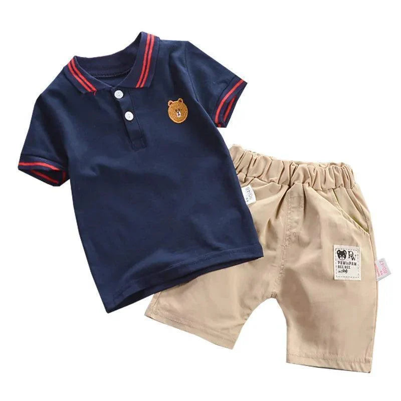 Cute Kids Sports T-shirt Suit 2pcs - Venus Trendy Fashion Online