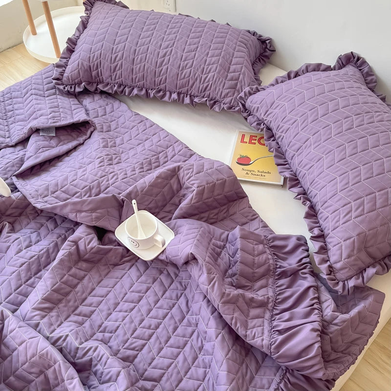 Summer Quilt Blanket Lightweight Cooling Bedding Set
