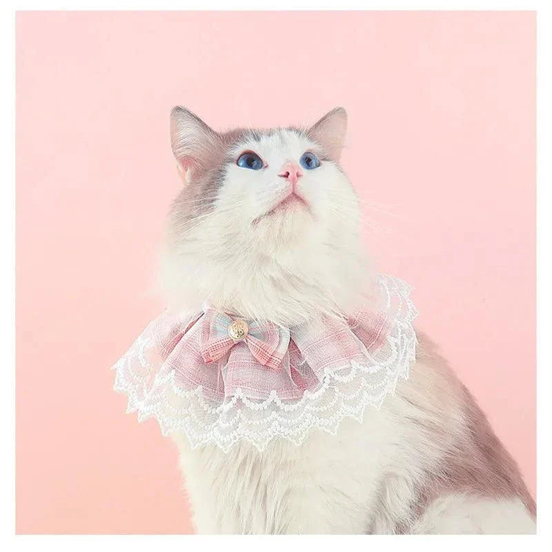 Pet Organza Cotton Gauze Necklace Accessories