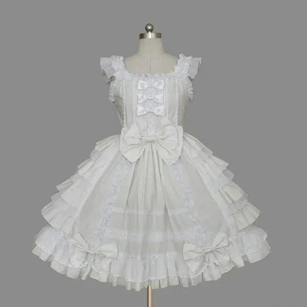 Women Alice Lolita Angel Pink Cotton Princess Dress - Venus Trendy Fashion Online
