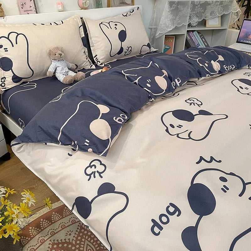 Kawaii Bear Printed Bedding Sets