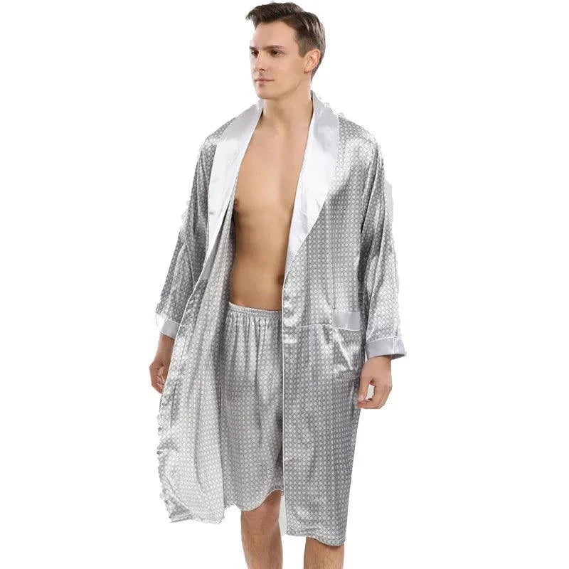 Men's Comfort Bathrobe Shorts Suit