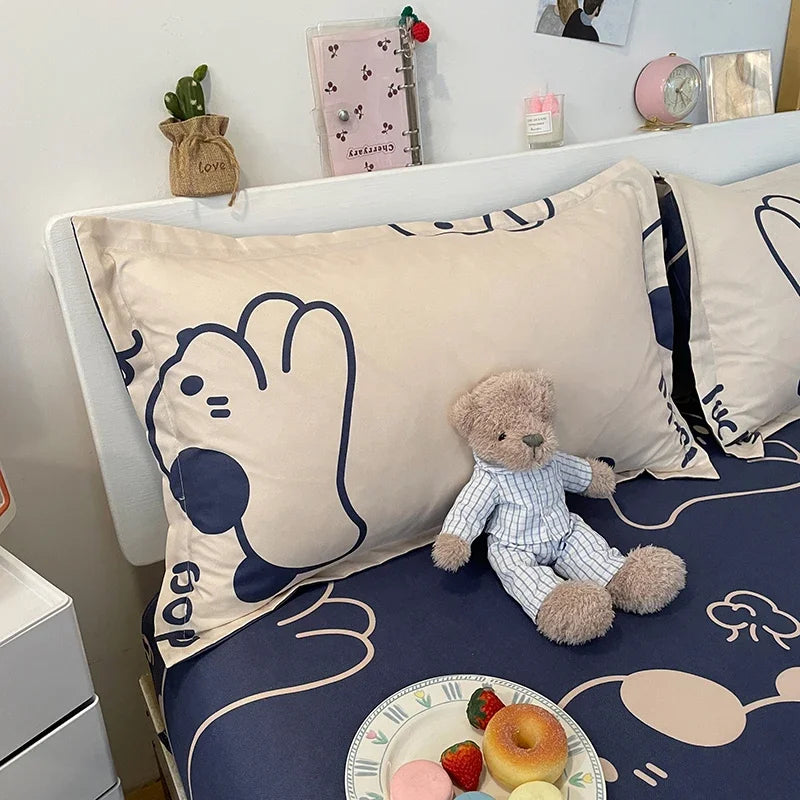 Kawaii Bear Printed Bedding Sets