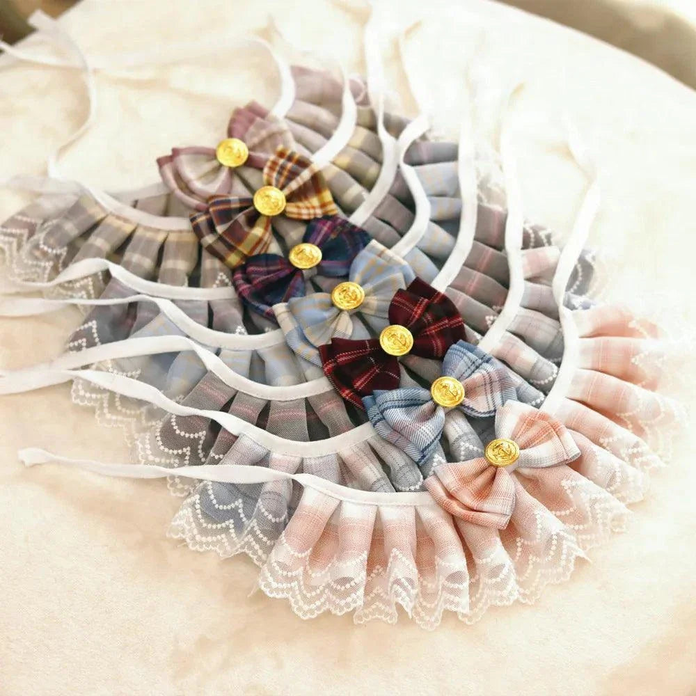 Pet Organza Cotton Gauze Necklace Accessories