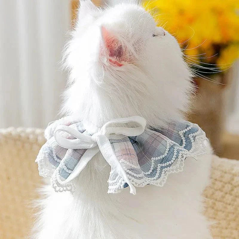 Pet Organza Cotton Gauze Necklace Accessories