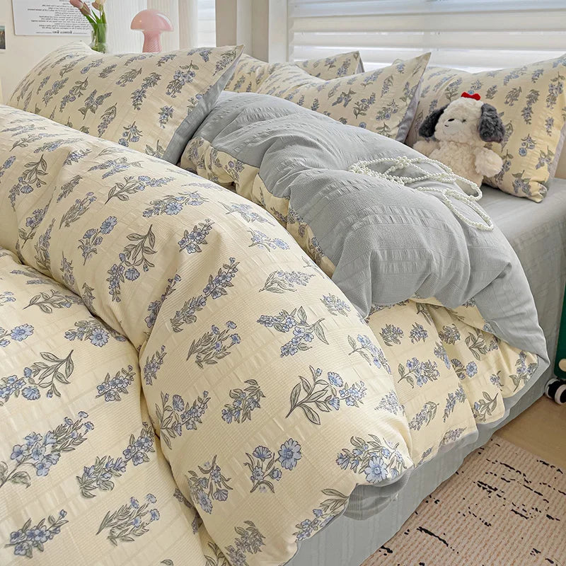 Flowers Cotton Duvet Cover Set