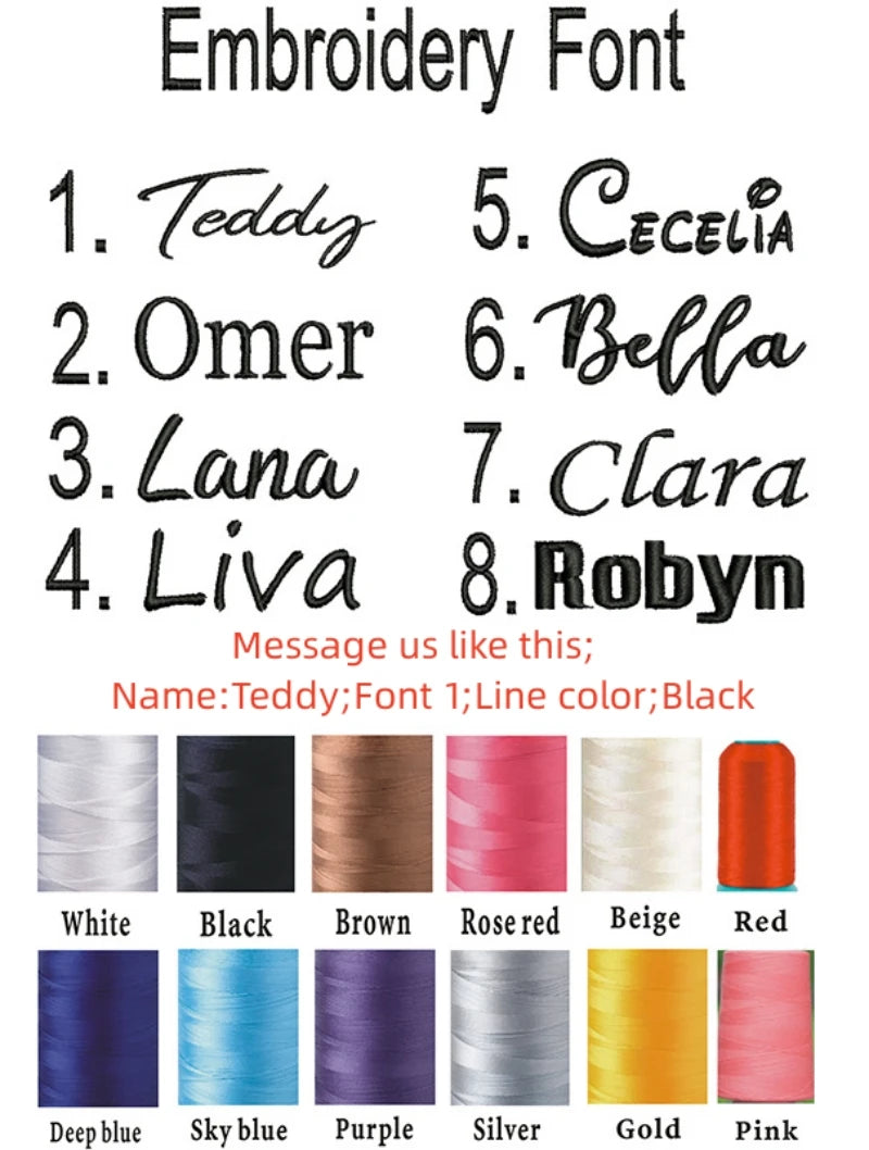 Personalized Embroidery Name Children's School Bag