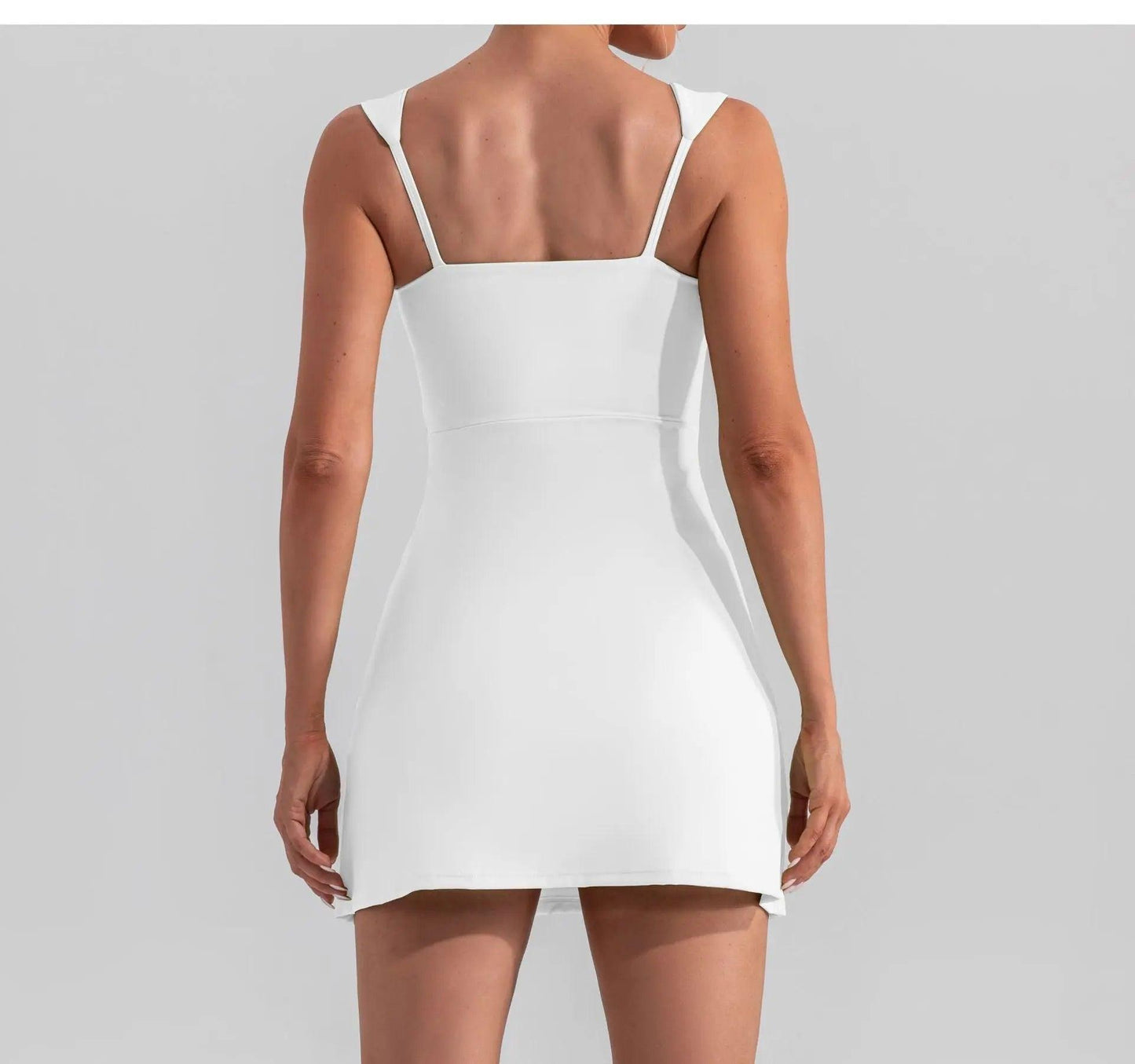 Sexy Sling Solid Color Yoga Tennis Lightweight Breathable Outdoor Golf Sports Dress Women - Venus Trendy Fashion Online