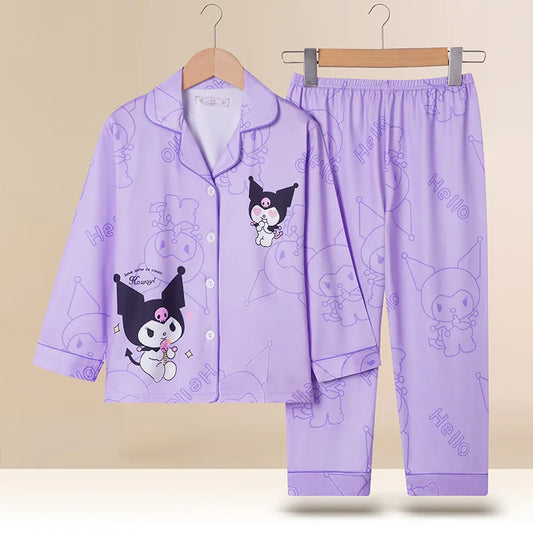 Children Cartoon Print Kids Pajamas Suits