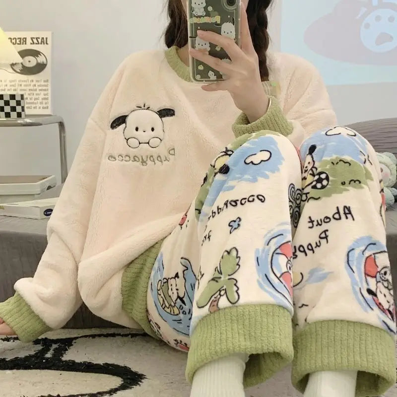 Kawaii Cartoon's Women's Winter Pajamas
