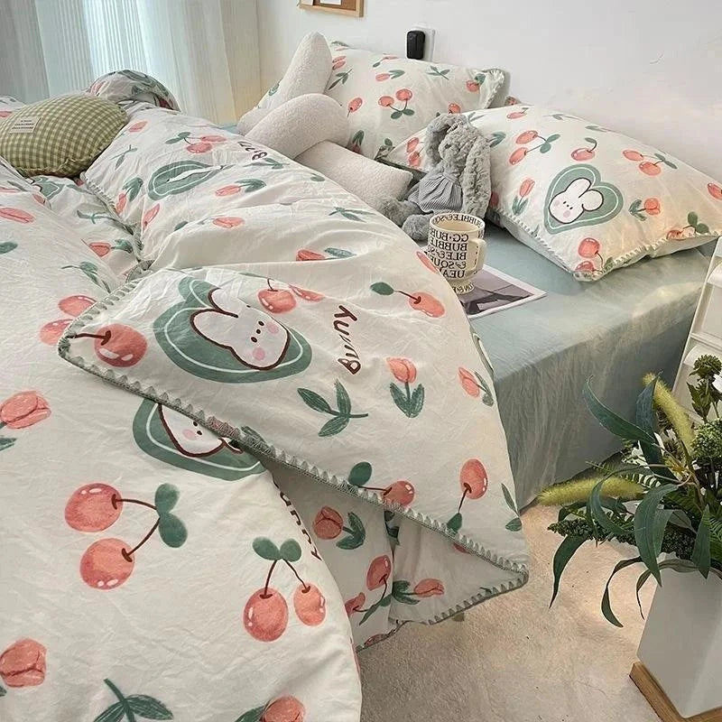 Girls Soft Washed Cotton Bedding Set - Venus Trendy Fashion Online