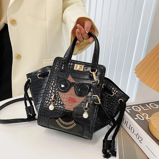 Cartoon Girl High Quality PU Leather Shoulder Bag