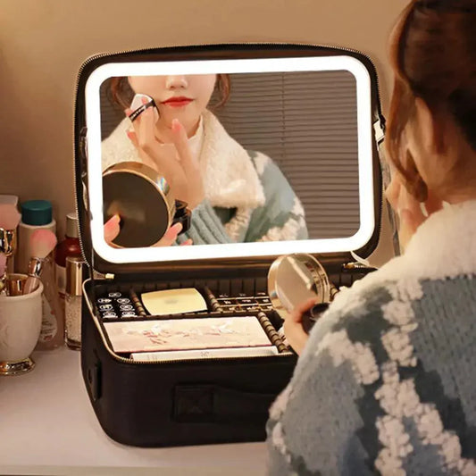 Smart LED Cosmetic Case with Mirror - Venus Trendy Fashion Online