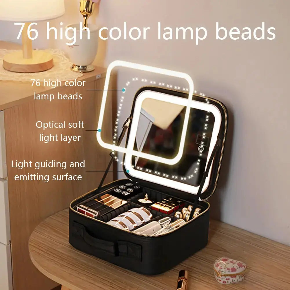 Smart LED Cosmetic Case with Mirror - Venus Trendy Fashion Online