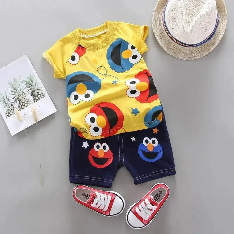 Summer Cotton T Shirt Shorts 2Pcs sets - Venus Trendy Fashion Online