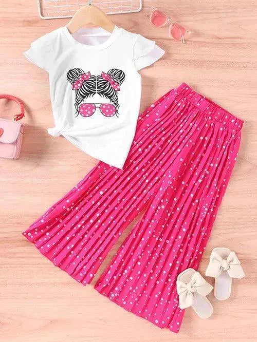 Summer Fashion Girl's Shirt and Pants Two Piece Set - Venus Trendy Fashion Online