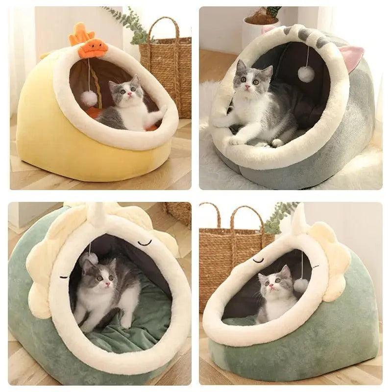 Sweet Cat Bed Warm Pet Basket Cozy Kitten Lounger Cushion Cat House - Venus Trendy Fashion Online