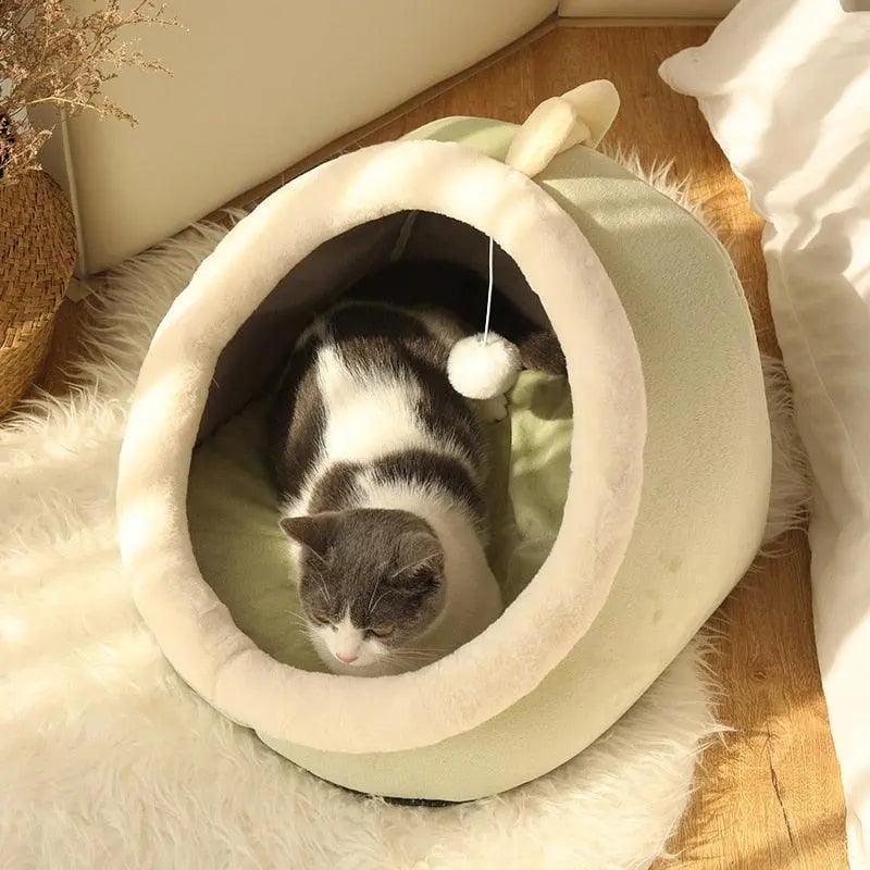 Sweet Cat Bed Warm Pet Basket Cozy Kitten Lounger Cushion Cat House - Venus Trendy Fashion Online