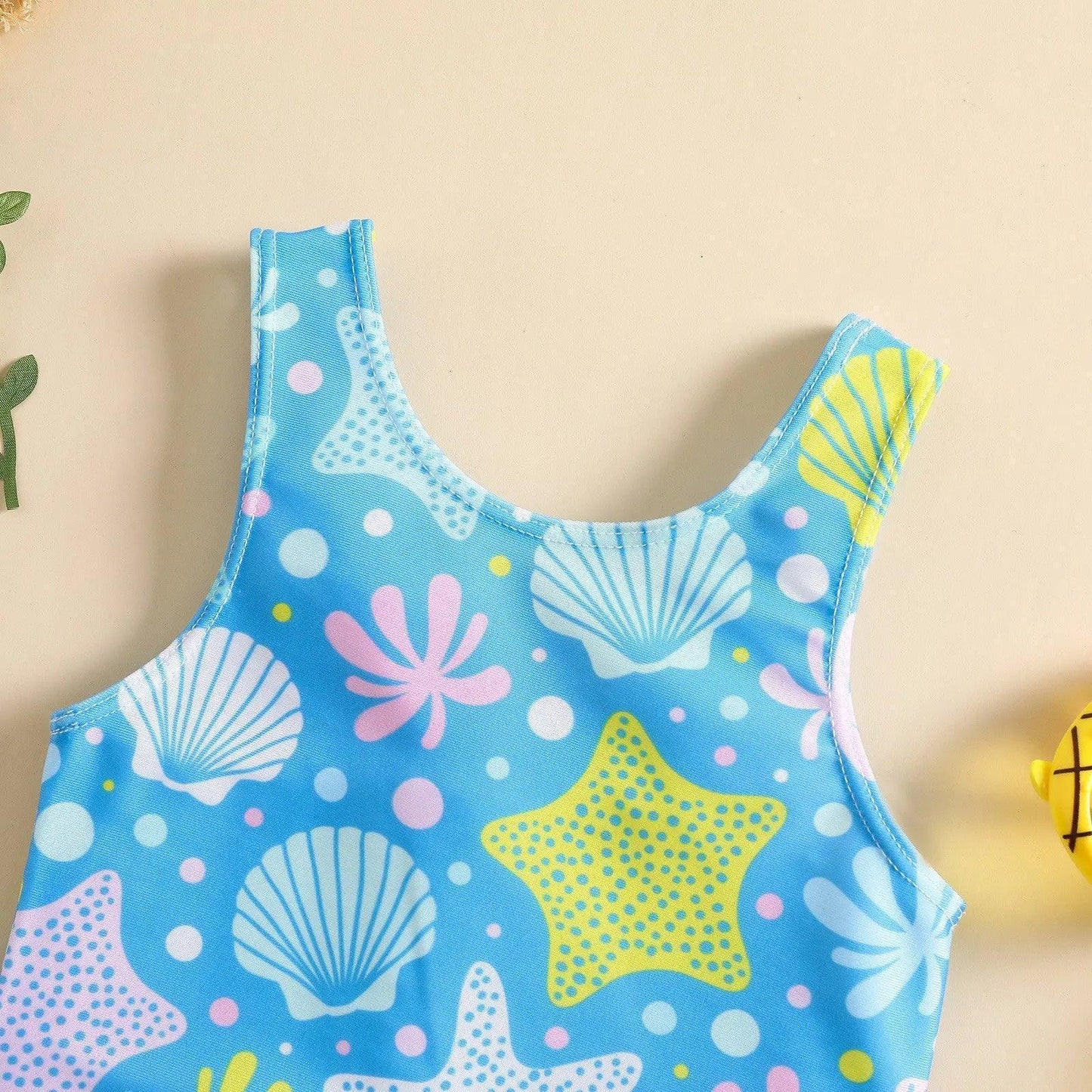 Toddlers Newborn Baby Fashion Girls Cute Shell Printed Sleeveless Swimwear - Venus Trendy Fashion Online
