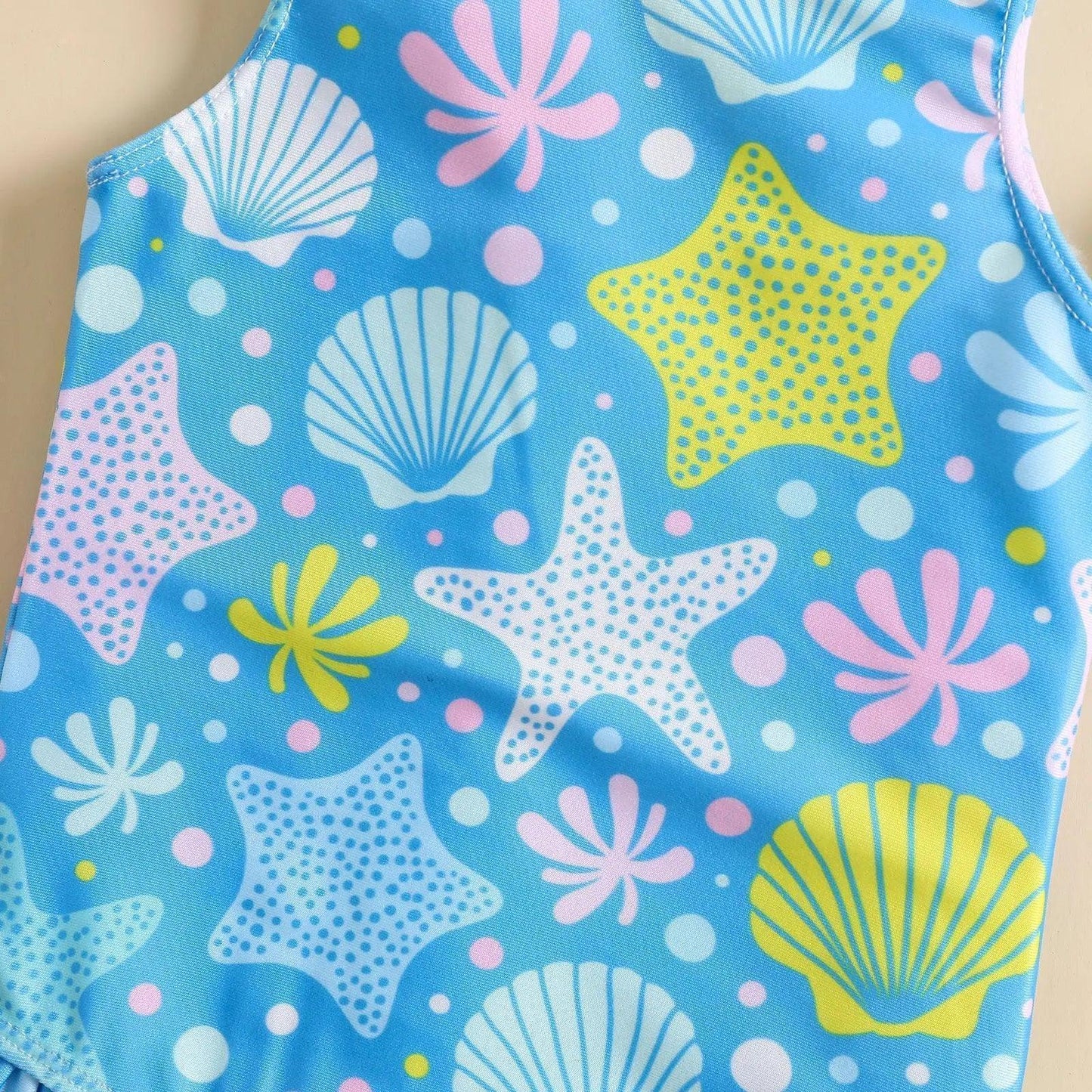 Toddlers Newborn Baby Fashion Girls Cute Shell Printed Sleeveless Swimwear - Venus Trendy Fashion Online