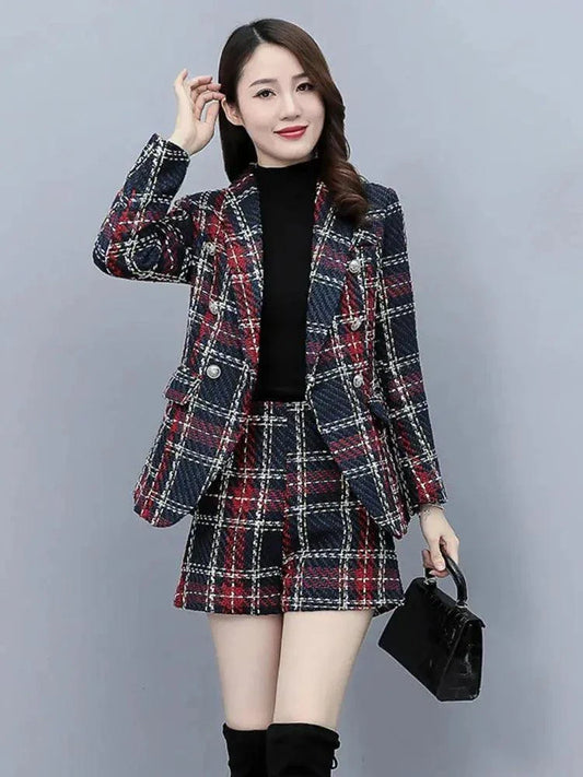 Tweed Jacket and Short Pants Suit for Women - Venus Trendy Fashion Online