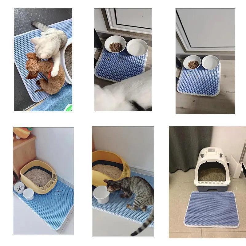 Waterproof Pet Cat Litter Mat Double Layer Washable Bed Mat Clean Pad Products - Venus Trendy Fashion Online