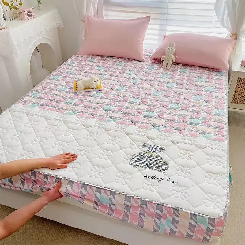 Waterproof Thicken Mattress Protector Skin-Friendly Fitted Bed Cover - Venus Trendy Fashion Online