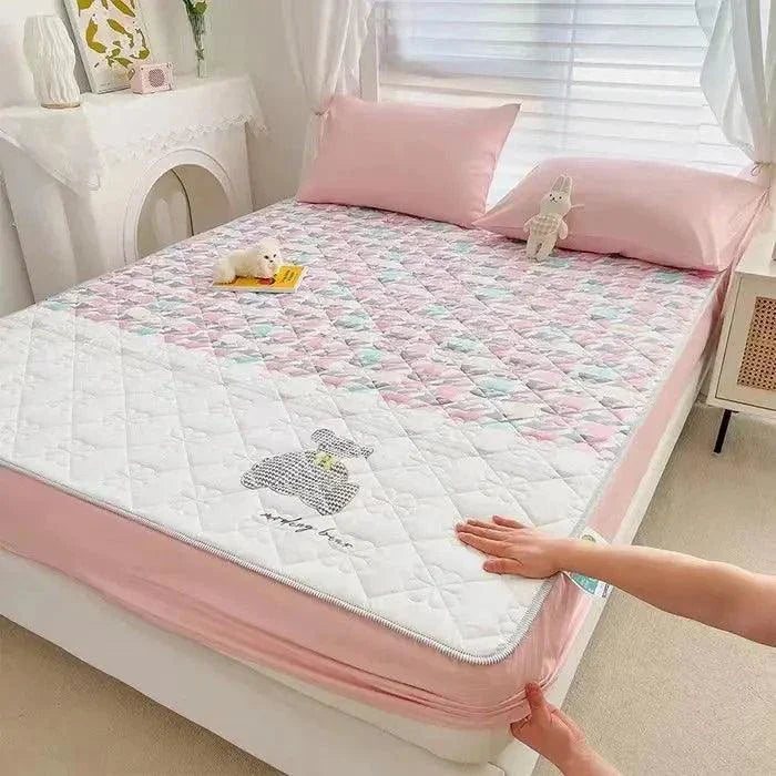 Waterproof Thicken Mattress Protector Skin-Friendly Fitted Bed Cover - Venus Trendy Fashion Online