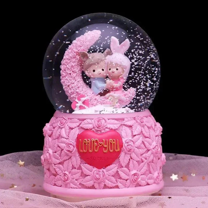 Crystal Ball Couple Music Box Resin Crafts Decoration - Venus Trendy Fashion Online