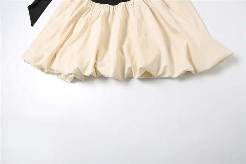 Women Sexy Patchwork Pleated Slimming Dress - Venus Trendy Fashion Online