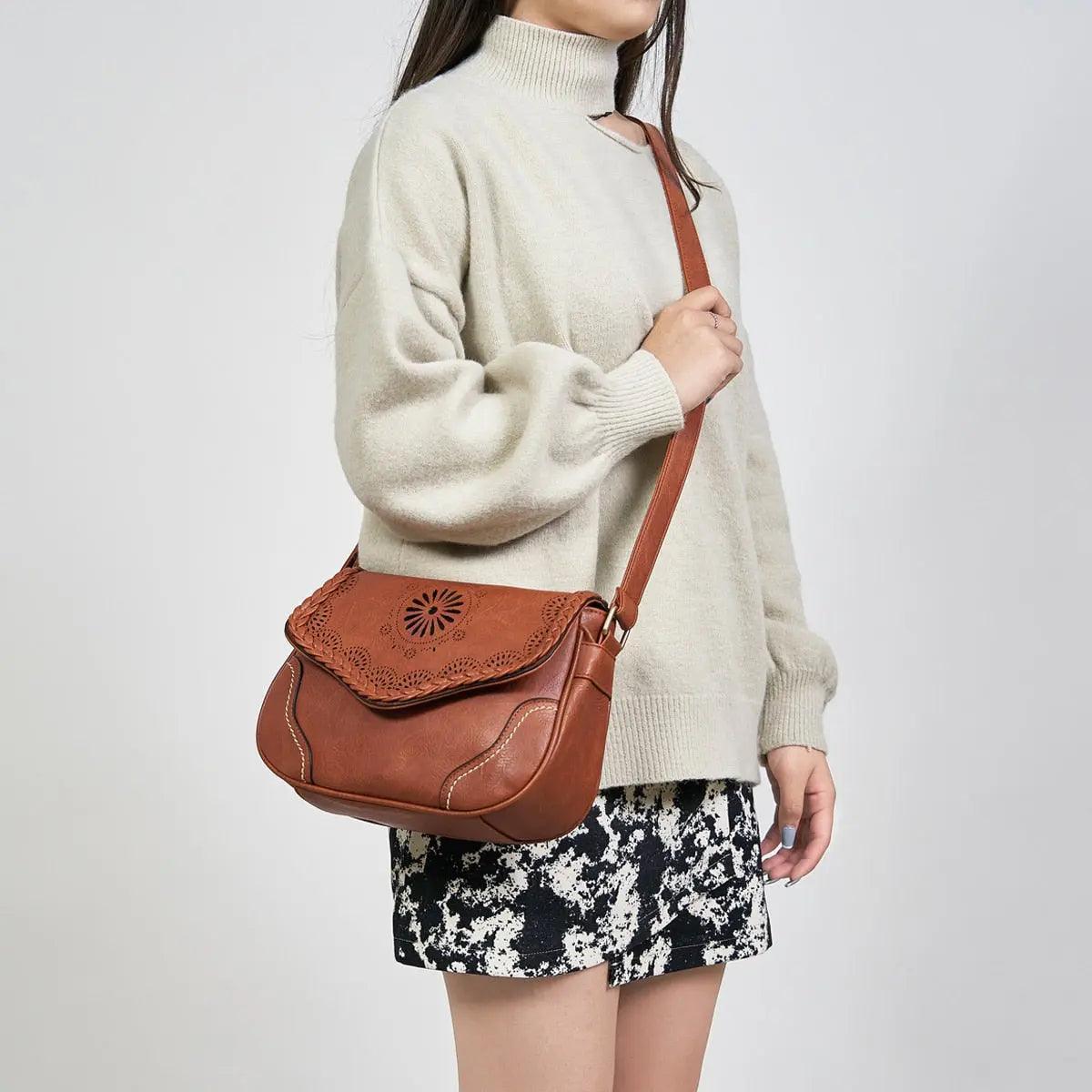 Women Shoulder Bag Vintage Pu Leather Crossbody Bag - Venus Trendy Fashion Online