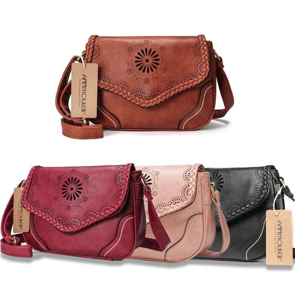 Women Shoulder Bag Vintage Pu Leather Crossbody Bag - Venus Trendy Fashion Online
