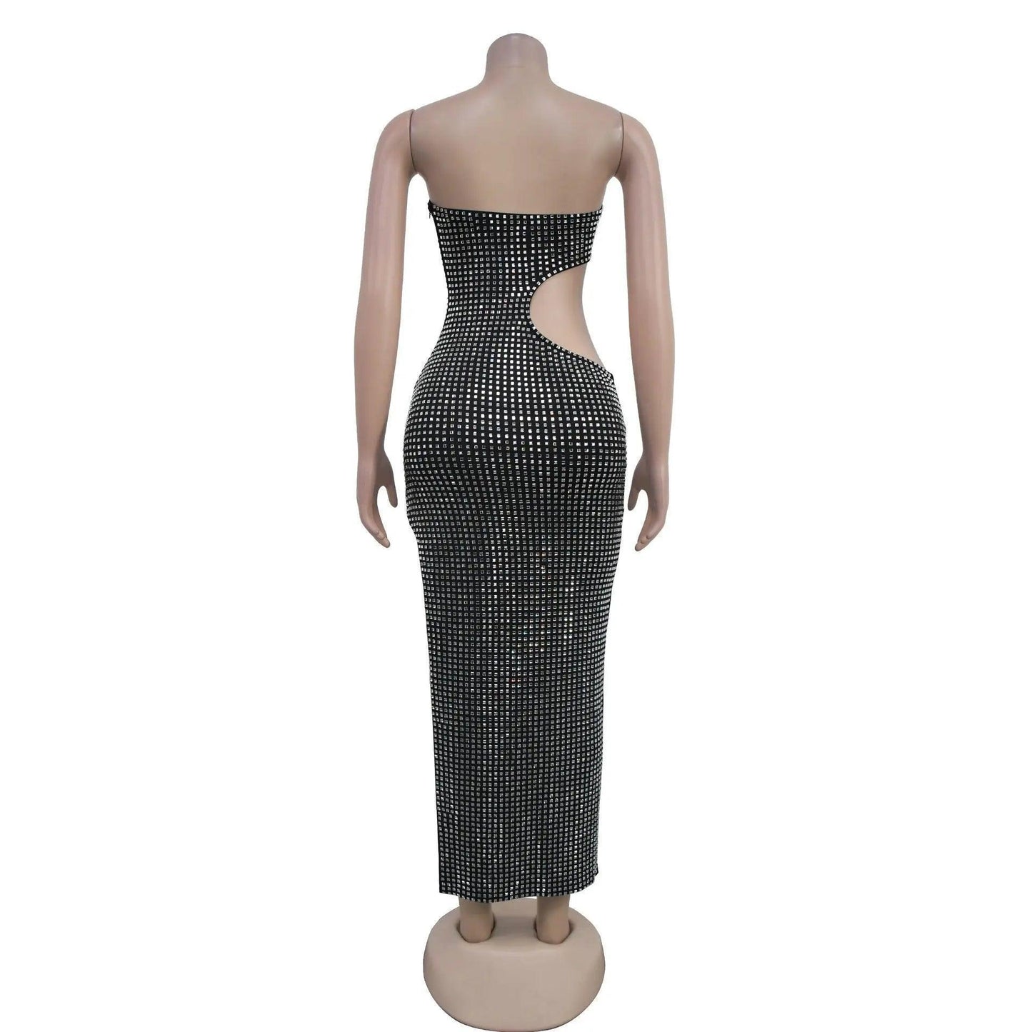 Women Wear Drilling Split Dress Maxi Dress - Venus Trendy Fashion Online