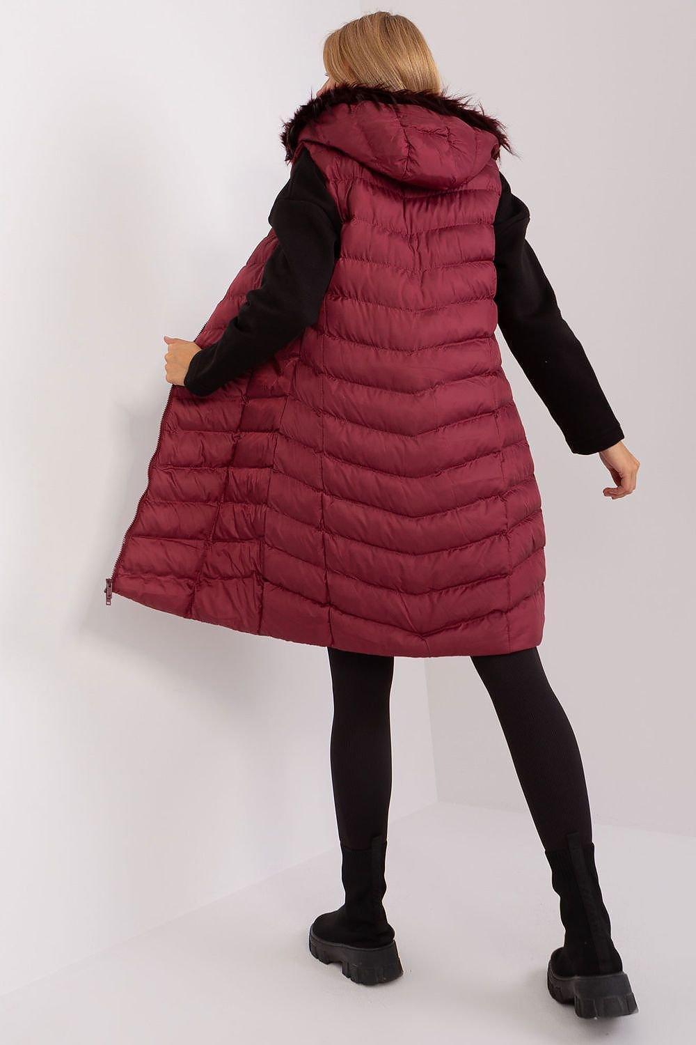 Fashionable Down Long Zippered Vest - Venus Trendy Fashion Online