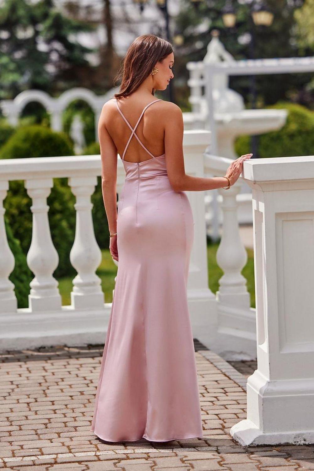 Trendy Soft-Fabric Back Neckline Long dress - Venus Trendy Fashion Online