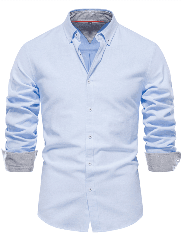 Men's casual versatile fashion solid color long-sleeved top - Venus Trendy Fashion Online